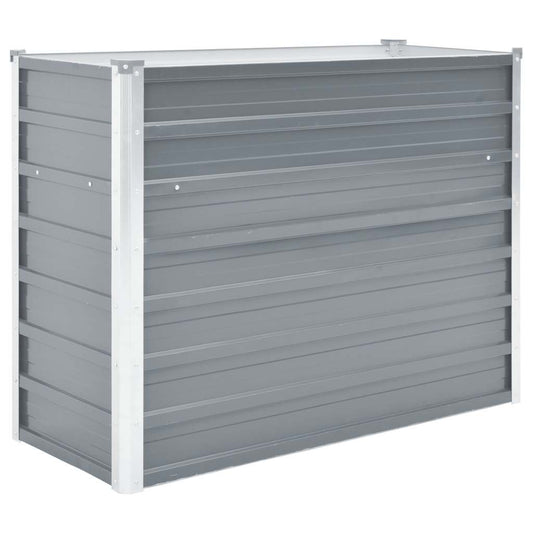 Garden Raised Bed Galvanised Steel 100x40x77 cm Grey Garden Raised Bed Galvanised Steel 100x40x77 cm Grey