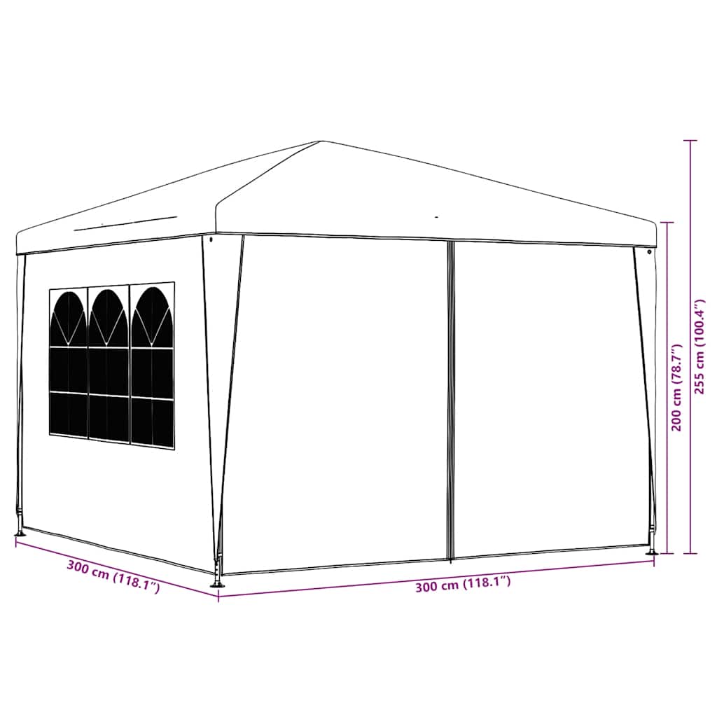 45097 vidaXL Party Tent 3x3 m Blue