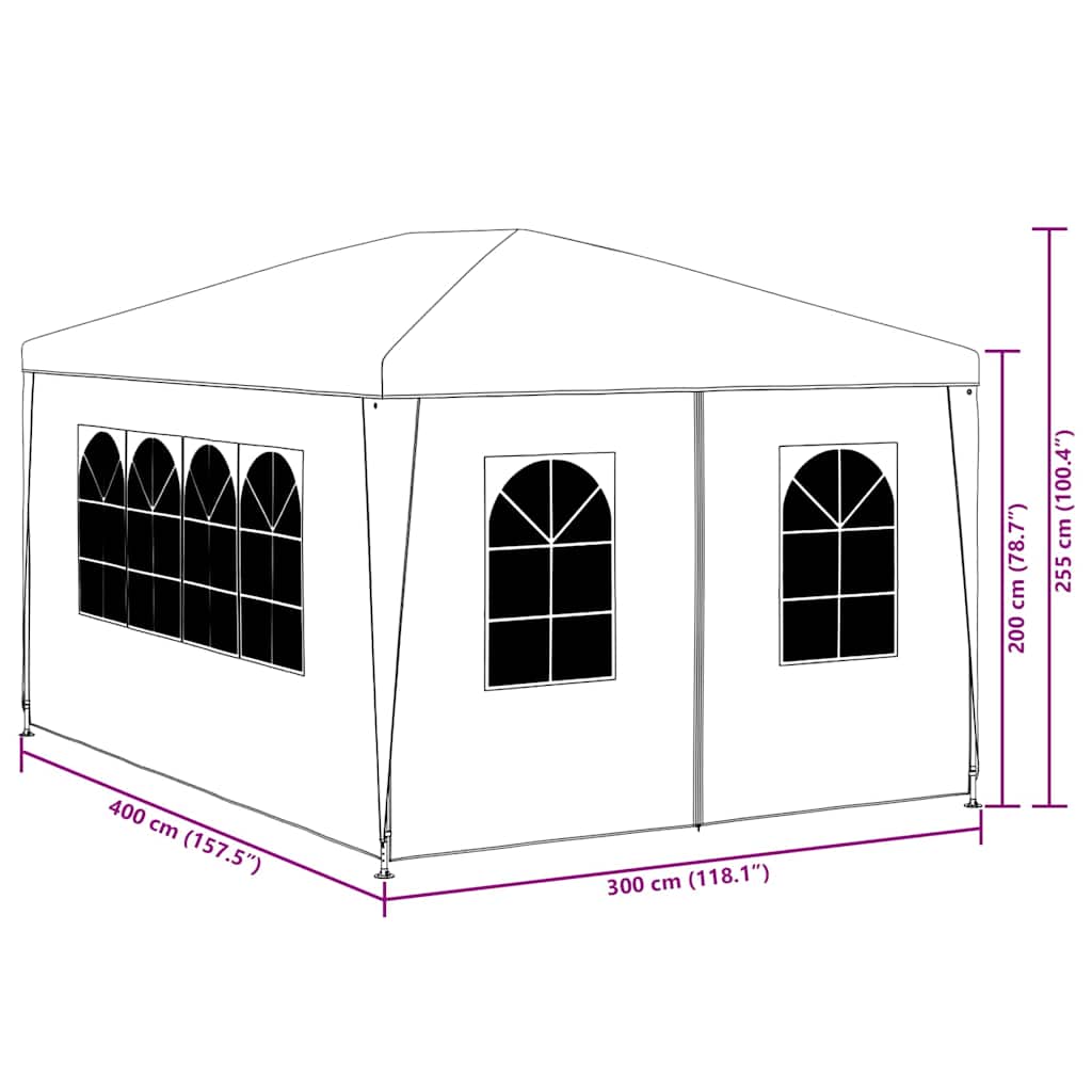 45100 vidaXL Party Tent 3x4 m Anthracite