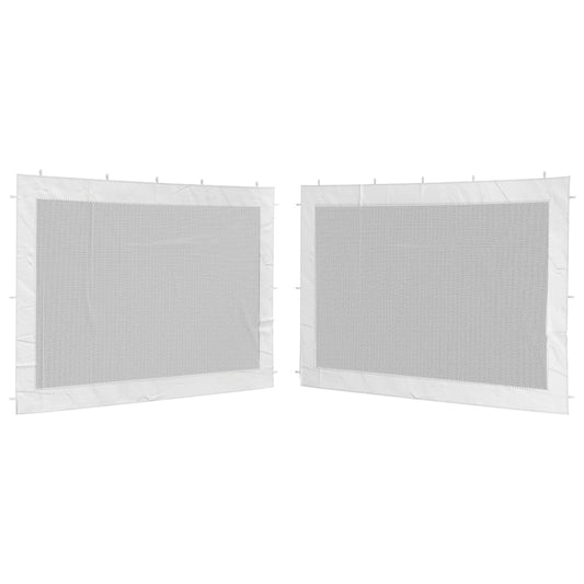 Party Tent Sidewall 2 pcs White and Black Mesh Party Tent Sidewall 2 pcs White and Black Mesh