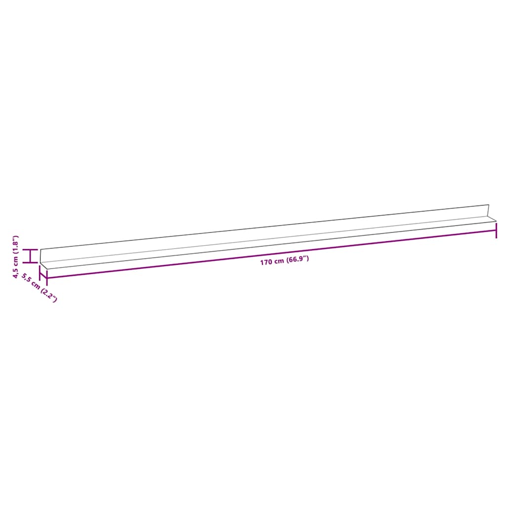 45017 vidaXL 5 pcs Decking Angle Trims Aluminium 170 cm Silver