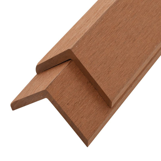 5 pcs Decking Angle Trims WPC 170 cm Light Brown 5 pcs Decking Angle Trims WPC 170 cm Light Brown