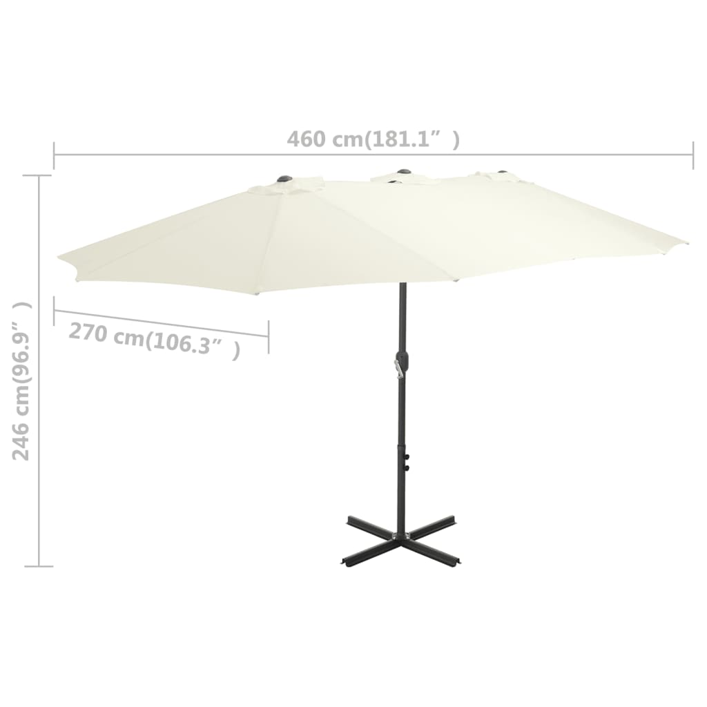 Parasol | Sand | Polyester and Aluminium | Extra Large | Collapsible