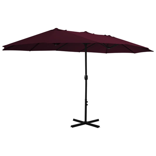 Garden Parasol | Bordeaux Red | Polyester, Aluminium | Extra large Garden Parasol | Bordeaux Red | Polyester, Aluminium | Extra large