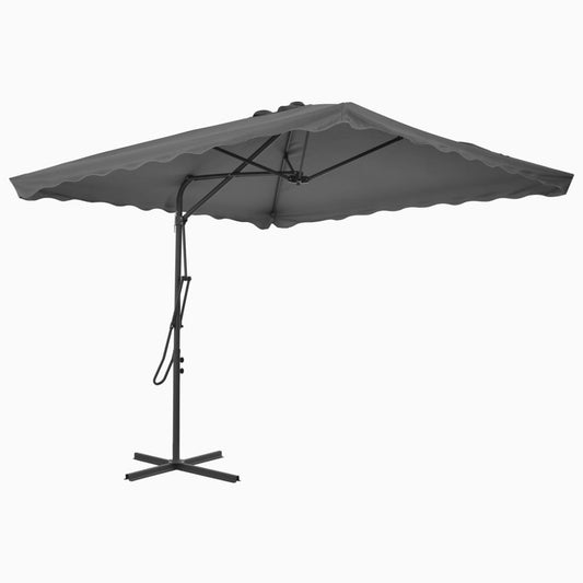 Garden Parasol with Steel Pole 250x250 cm Anthracite Garden Parasol with Steel Pole 250x250 cm Anthracite