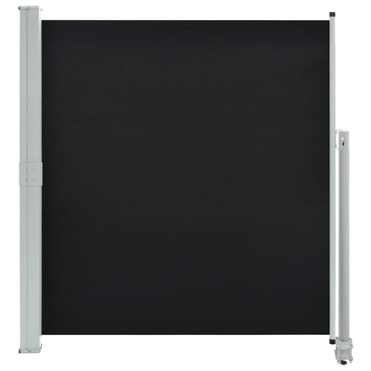 Patio Retractable Side Awning 140 x 300 cm Black Patio Retractable Side Awning 140 x 300 cm Black