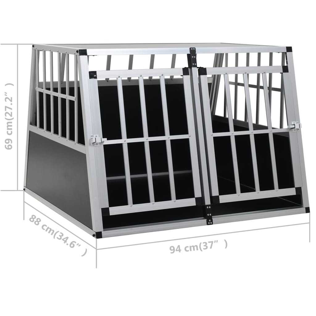 170665 vidaXL Dog Cage with Double Door 94x88x69 cm