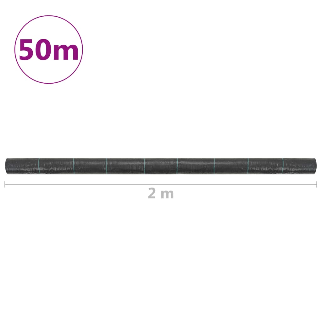 Weed & Root Control Mat PP 2x50 m Black