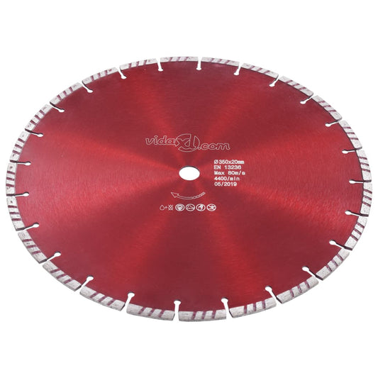 Diamond Cutting Disc with Turbo Steel 350 mm Diamond Cutting Disc with Turbo Steel 350 mm