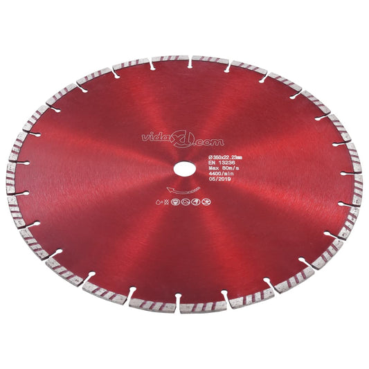 Diamond Cutting Disc with Turbo Steel 350 mm Diamond Cutting Disc with Turbo Steel 350 mm