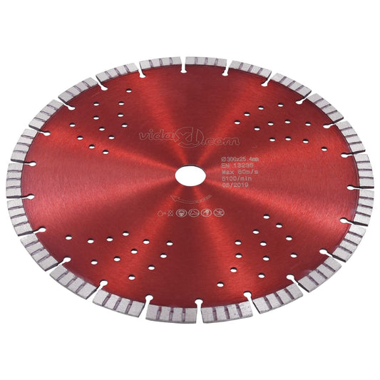 Diamond Cutting Disc with Turbo and Holes Steel 300 mm Diamond Cutting Disc with Turbo and Holes Steel 300 mm