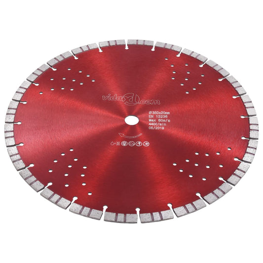 Diamond Cutting Disc with Turbo and Holes Steel 350 mm Diamond Cutting Disc with Turbo and Holes Steel 350 mm