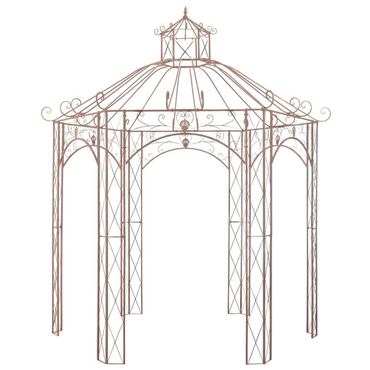 Garden Pavilion Antique Brown 3 m Iron Garden Pavilion Antique Brown 3 m Iron