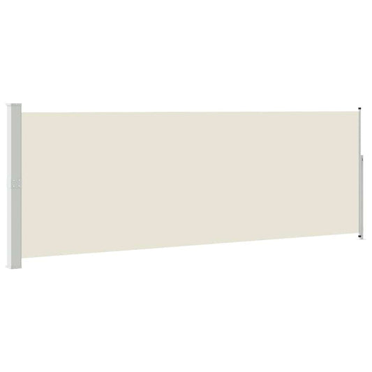 Retractable Side Awning 160 x 500 cm Cream Retractable Side Awning 160 x 500 cm Cream