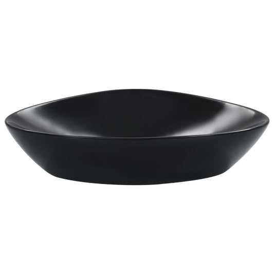 Wash Basin 58.5x39x14 cm Ceramic Black Wash Basin 58.5x39x14 cm Ceramic Black