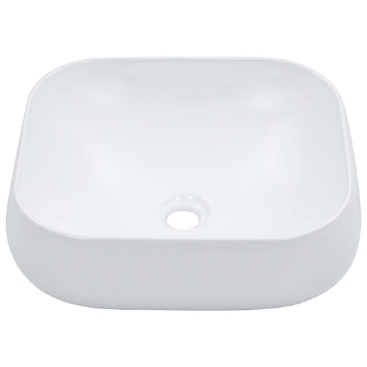 Wash Basin 44.5x39.5x14.5 cm Ceramic White Wash Basin 44.5x39.5x14.5 cm Ceramic White