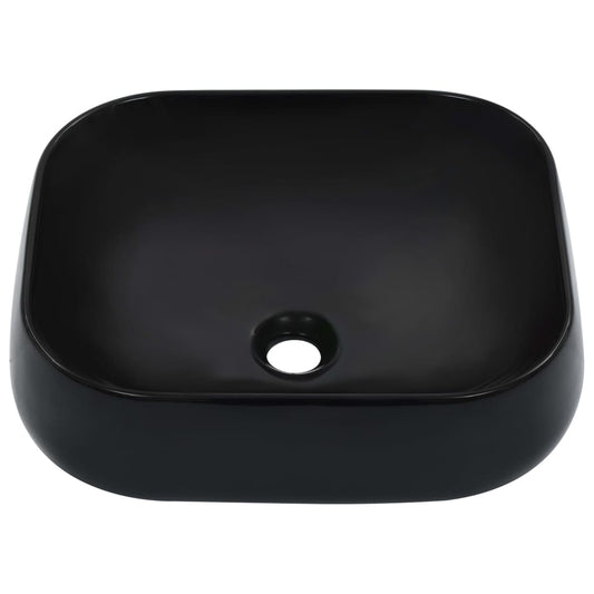 Wash Basin 44.5x39.5x14.5 cm Ceramic Black Wash Basin 44.5x39.5x14.5 cm Ceramic Black