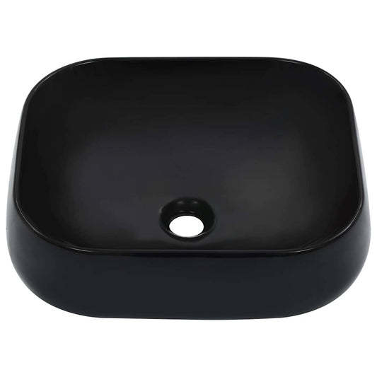 143906 vidaXL Wash Basin 44,5x39,5x14,5 cm Ceramic Black 143906 vidaXL Wash Basin 44,5x39,5x14,5 cm Ceramic Black