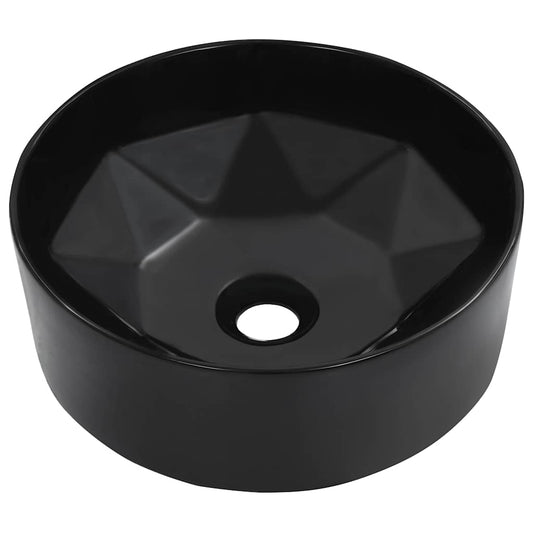 143910 vidaXL Wash Basin 36x14 cm Ceramic Black 143910 vidaXL Wash Basin 36x14 cm Ceramic Black