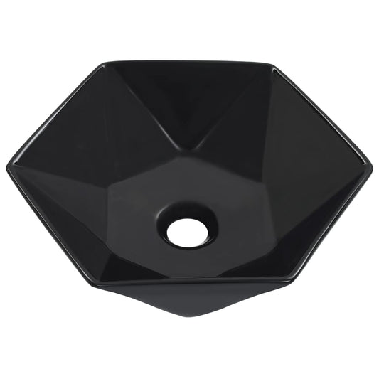 Wash Basin 41x36.5x12 cm Ceramic Black Wash Basin 41x36.5x12 cm Ceramic Black