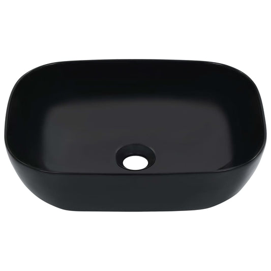 Wash Basin 45.5x32x13 cm Ceramic Black Wash Basin 45.5x32x13 cm Ceramic Black