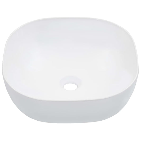Wash Basin 42.5x42.5x14.5 cm Ceramic White Wash Basin 42.5x42.5x14.5 cm Ceramic White