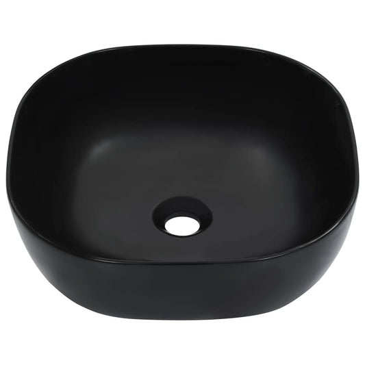 Wash Basin 42.5x42.5x14.5 cm Ceramic Black Wash Basin 42.5x42.5x14.5 cm Ceramic Black