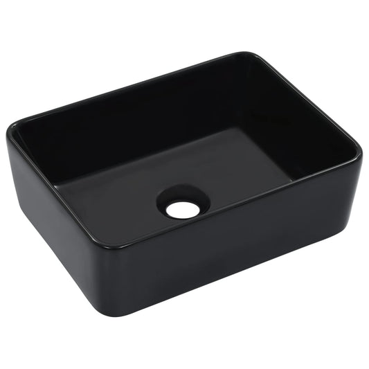 Wash Basin 40x30x13 cm Ceramic Black Wash Basin 40x30x13 cm Ceramic Black