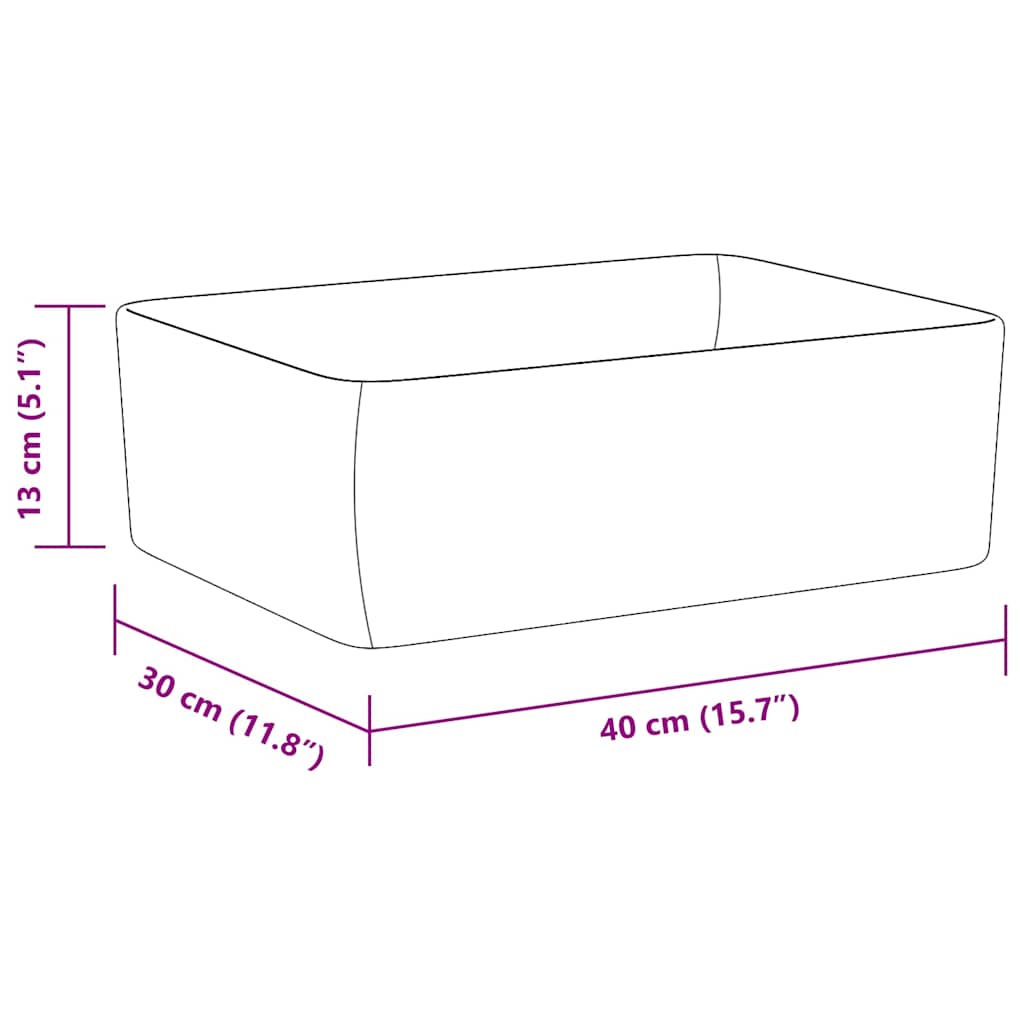 143920 vidaXL Wash Basin 40x30x13 cm Ceramic Black