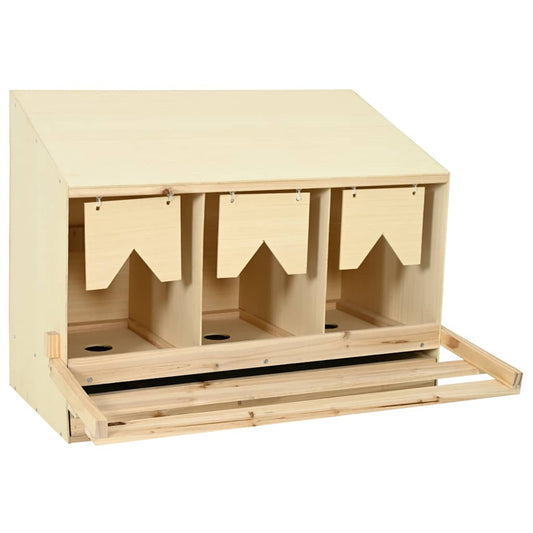 170655 vidaXL Chicken Laying Nest 3 Compartments 93x40x65 cm Solid Pine Wood 170655 vidaXL Chicken Laying Nest 3 Compartments 93x40x65 cm Solid Pine Wood