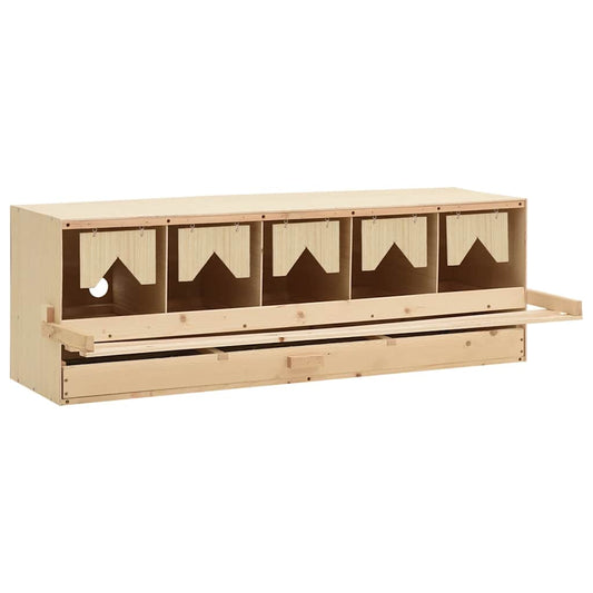 170660 vidaXL Chicken Laying Nest 5 Compartments 117x33x38 cm Solid Pine Wood 170660 vidaXL Chicken Laying Nest 5 Compartments 117x33x38 cm Solid Pine Wood