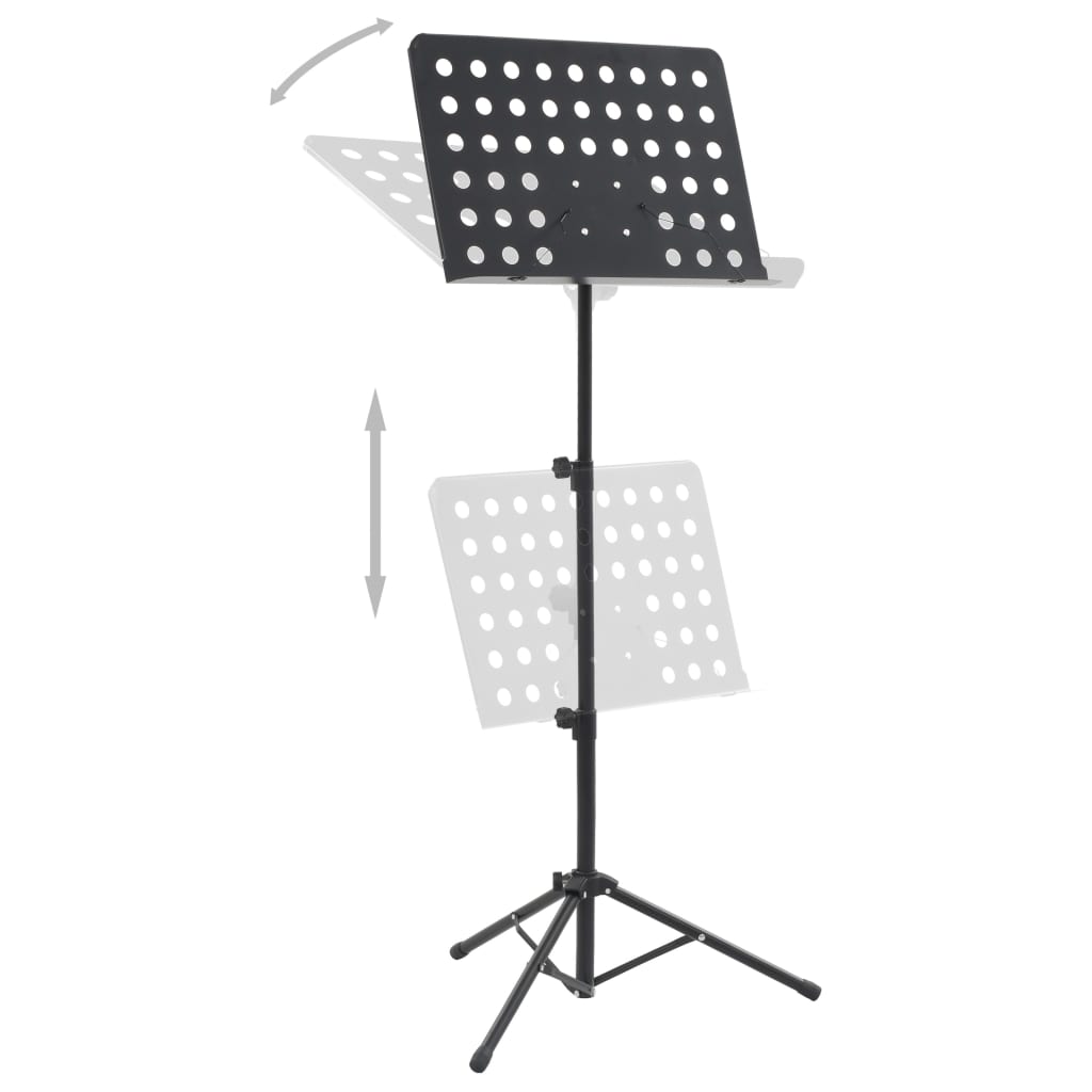 70090 vidaXL Music Book Stand Black Steel
