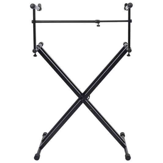 Double Braced Keyboard Stand X-Frame Black Double Braced Keyboard Stand X-Frame Black