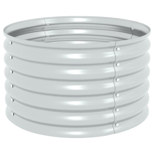 Garden Raised Bed 80x80x44 cm Galvanised Steel Silver Garden Raised Bed 80x80x44 cm Galvanised Steel Silver