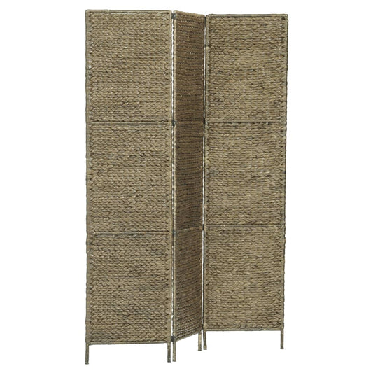 3-Panel Room Divider Brown 116x160 cm Water Hyacinth 3-Panel Room Divider Brown 116x160 cm Water Hyacinth