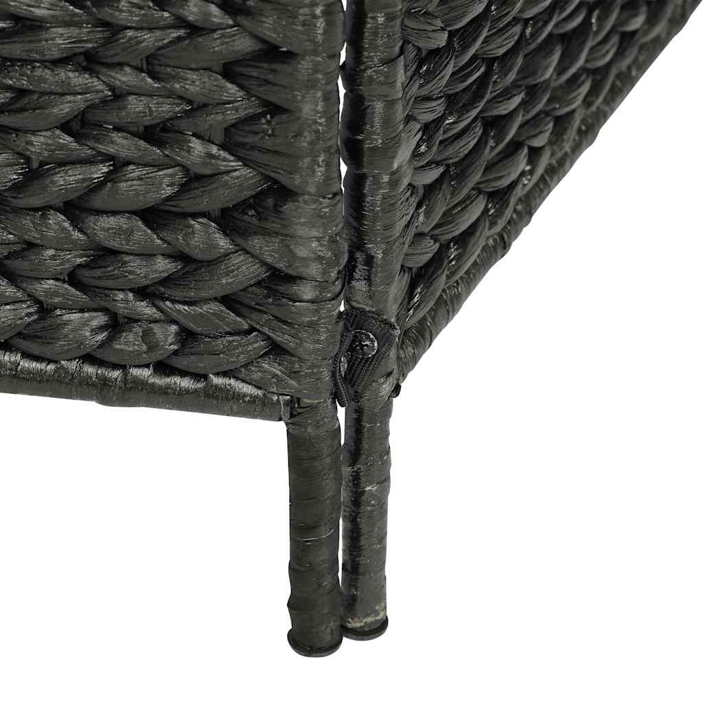 247349 vidaXL 4-Panel Room Divider Black 154x160 cm Water Hyacinth