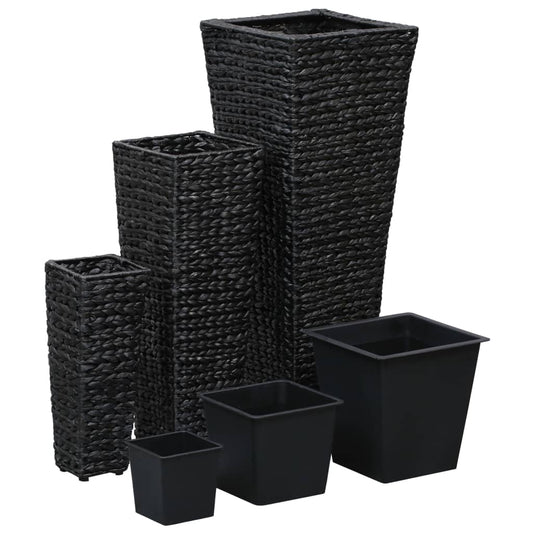 Raised Beds 3 pcs Water Hyacinth Black Raised Beds 3 pcs Water Hyacinth Black