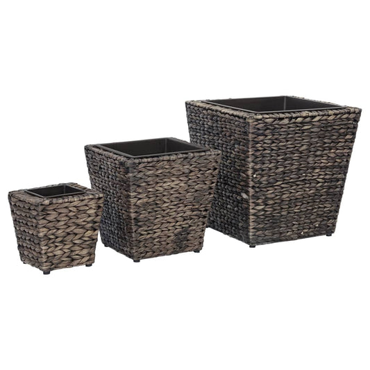 Raised Beds 3 pcs Water Hyacinth Brown Raised Beds 3 pcs Water Hyacinth Brown