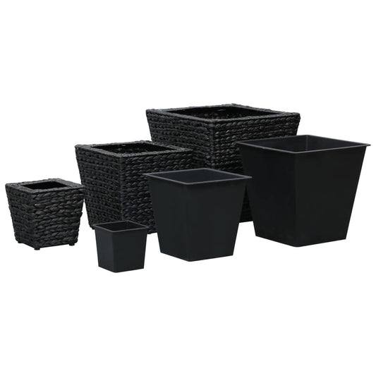 Raised Beds 3 pcs Water Hyacinth Black Raised Beds 3 pcs Water Hyacinth Black