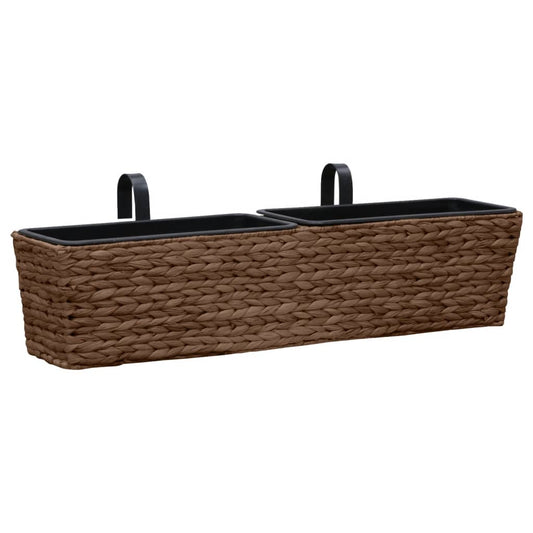 Plant Pots 2 pcs Water Hyacinth Brown Plant Pots 2 pcs Water Hyacinth Brown