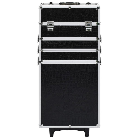 Make-up Trolley Aluminium Black with Crocodile Pattern Make-up Trolley Aluminium Black with Crocodile Pattern