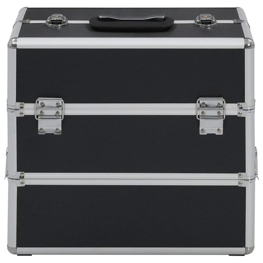 Make-up Case 37x24x35 cm Black Aluminium Make-up Case 37x24x35 cm Black Aluminium