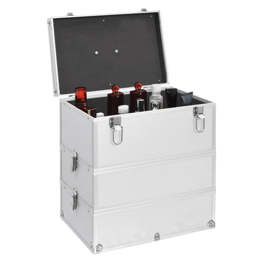 Make-up Case 37x24x40 cm Silver Aluminium Make-up Case 37x24x40 cm Silver Aluminium