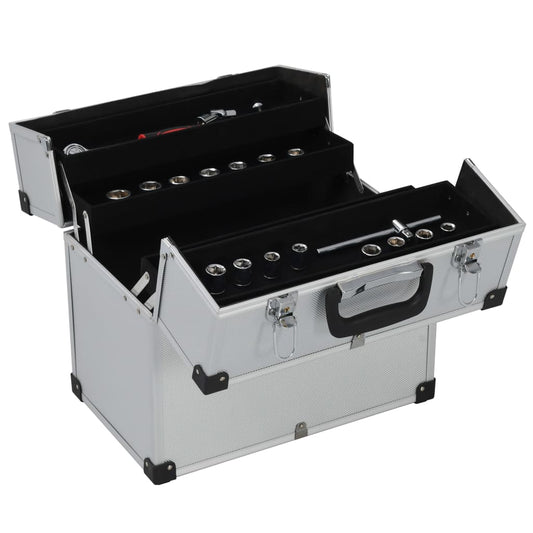 91848 vidaXL Tool Case 38x22,5x34 cm Silver Aluminum 91848 vidaXL Tool Case 38x22,5x34 cm Silver Aluminum