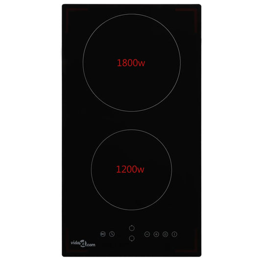 Ceramic Hob with 2 Burners Touch Control 3000 W Ceramic Hob with 2 Burners Touch Control 3000 W