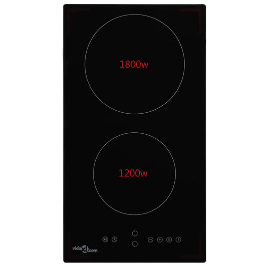 Ceramic Hob with 2 Burners Touch Control 3000 W Ceramic Hob with 2 Burners Touch Control 3000 W