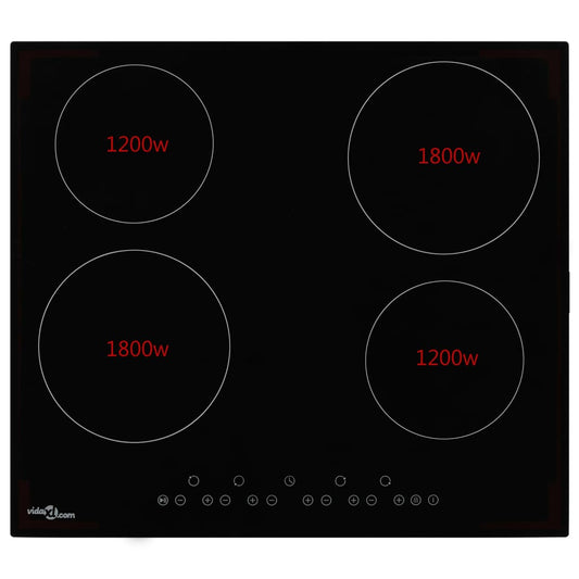 Ceramic Hob with 4 Burners Touch Control 6000 W Ceramic Hob with 4 Burners Touch Control 6000 W
