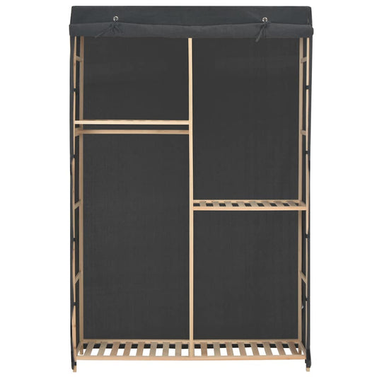 3-Tier Wardrobe Grey 110x40x170 cm Fabric 3-Tier Wardrobe Grey 110x40x170 cm Fabric