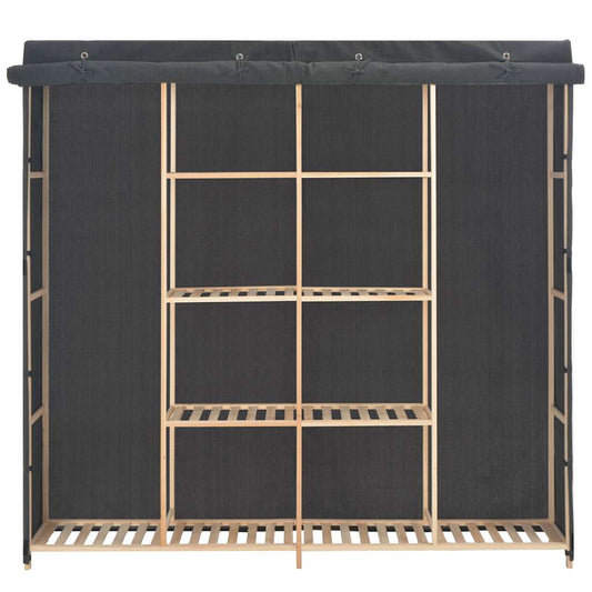 248199 vidaXL Wardrobe Grey 173x40x170 cm Fabric 248199 vidaXL Wardrobe Grey 173x40x170 cm Fabric