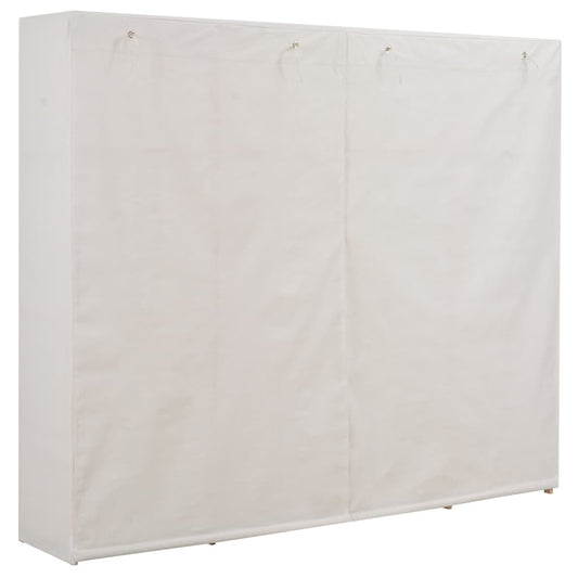 Wardrobe White 200x40x170 cm Fabric Wardrobe White 200x40x170 cm Fabric
